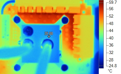 Infrared view of CPU cooler
