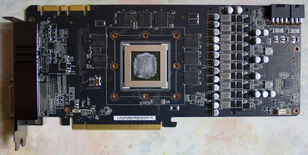 GTX 770 without cooler, showing die