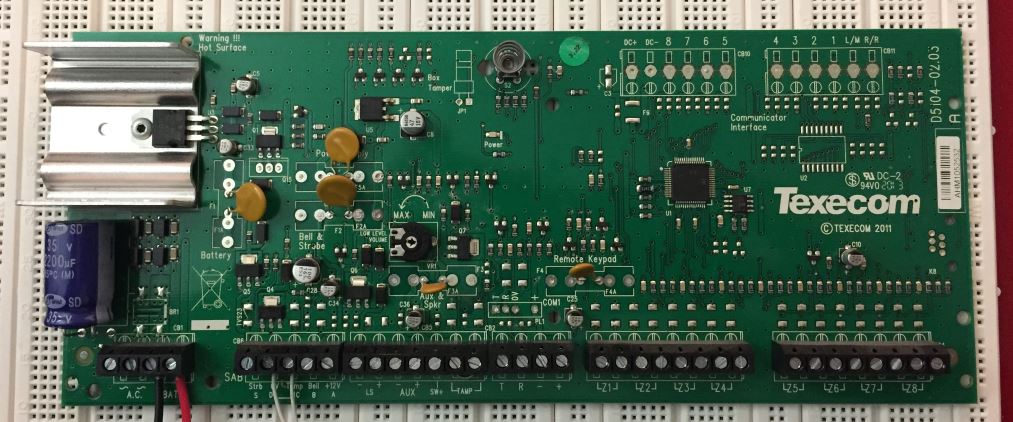 Main circuit board from a Texecom Veritas R8